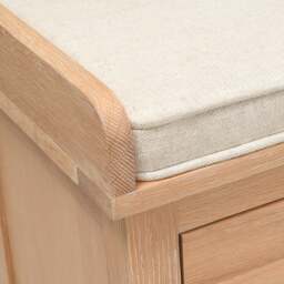 4 Drawer Shoe Bench - Inglesham Whitewash Oak - The Cotswold Company - thumbnail 6