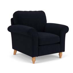 Armchair - Ink - Eco Chenille - Hurley - The Cotswold Company
