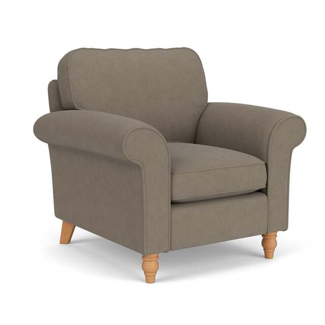 Armchair - Mid Grey - House Linen Mix - Hurley - The Cotswold Company - image 1