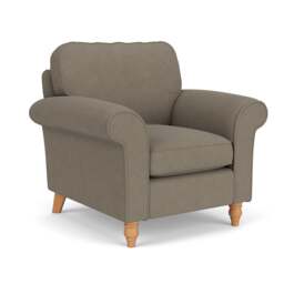 Armchair - Mid Grey - House Linen Mix - Hurley - The Cotswold Company - thumbnail 1