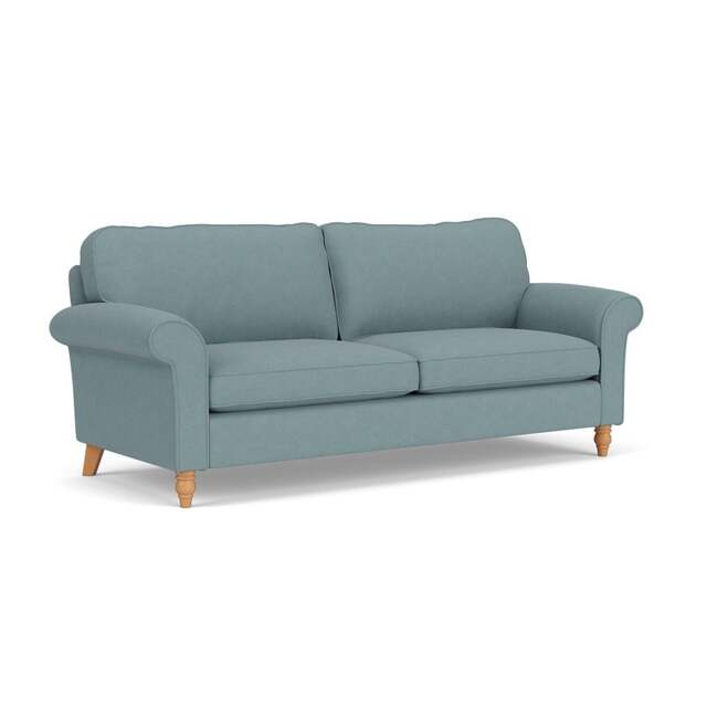 4 Seater Sofa - Sky Blue - House Linen Mix - Hurley - The Cotswold Company - image 1