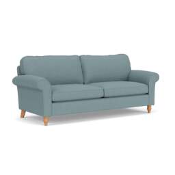 4 Seater Sofa - Sky Blue - House Linen Mix - Hurley - The Cotswold Company - thumbnail 1