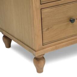8 Drawer Wide Chest - Elkstone Mellow Oak - The Cotswold Company - thumbnail 7
