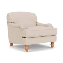 Armchair - Lily White - House Linen Mix - Ashbee - The Cotswold Company - thumbnail 1