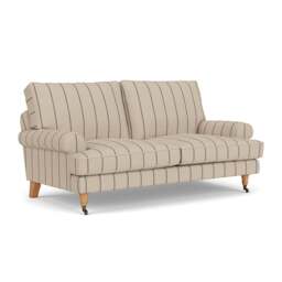 Large 2 Seater Sofa - Charcoal - Compton Stripe - Stewart - The Cotswold Company - thumbnail 1
