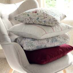 Wildfields Print Cushion - Multi 43x43cm - Home Accessories - The Cotswold Company - thumbnail 4