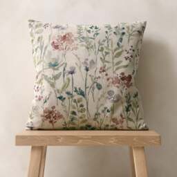 Wildfields Print Cushion - Multi 43x43cm - Home Accessories - The Cotswold Company - thumbnail 2