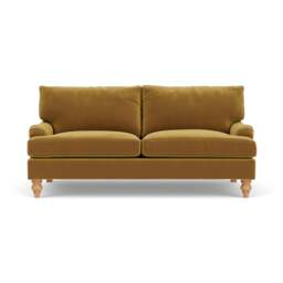 3 Seater Sofa - Mustard - Matt Velvet - Morris - The Cotswold Company - thumbnail 2