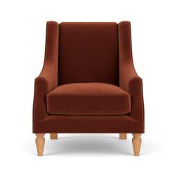 Armchair - Brick - Matt Velvet - Annie - The Cotswold Company - thumbnail 2