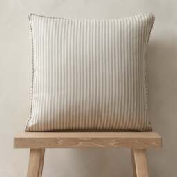 Lansdown Ticking Stripe Cushion Natural - Home Accessories - The Cotswold Company - thumbnail 2
