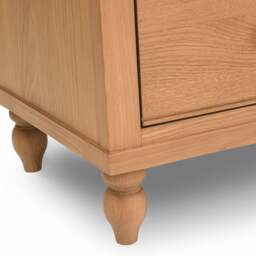 Elkstone Mellow Oak 3 Drawer Bedside - The Cotswold Company - thumbnail 6