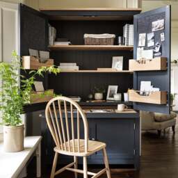 Hideaway Home Office - Chester Charcoal - The Cotswold Company