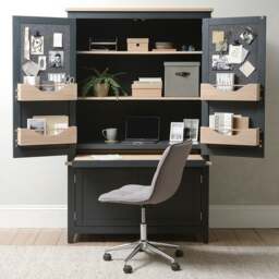 Hideaway Home Office - Chester Charcoal - The Cotswold Company - thumbnail 4
