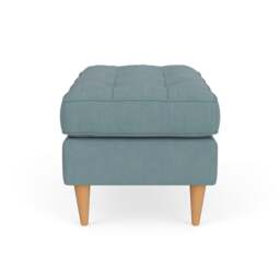 Foot Stool - Sky blue - House Linen Mix - Saxon Small - The Cotswold Company - thumbnail 3