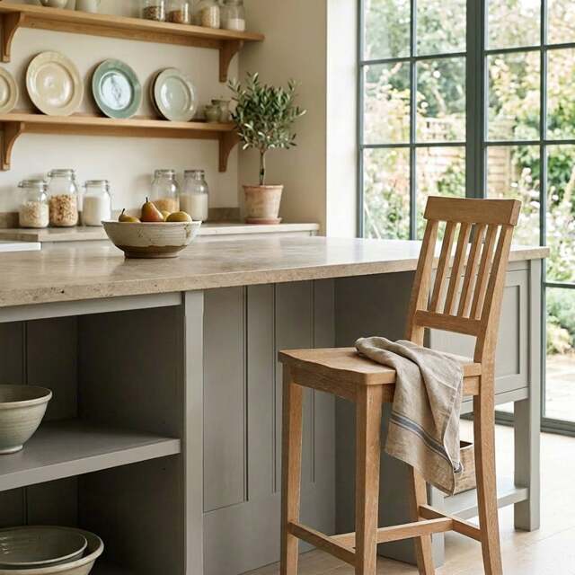 Bar Stool - Inglesham Whitewash Oak - The Cotswold Company - image 1