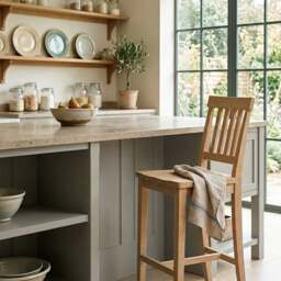 Bar Stool - Inglesham Whitewash Oak - The Cotswold Company