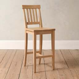 Bar Stool - Inglesham Whitewash Oak - The Cotswold Company - thumbnail 2