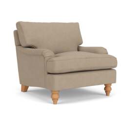 Armchair - Natural - House Linen Mix - Morris - The Cotswold Company