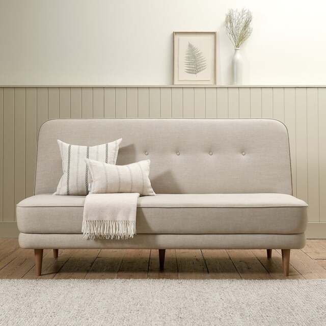 Sofa Bed 3 Seater Sofa  - Natural - House Linen Mix - Express Delivery Sofas - Buckley  - The Cotswold Company - image 1