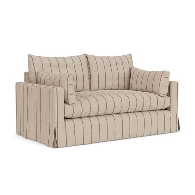 Large 2 Seater Sofa - Charcoal - Compton Stripe - Ashton - The Cotswold Company - image 1
