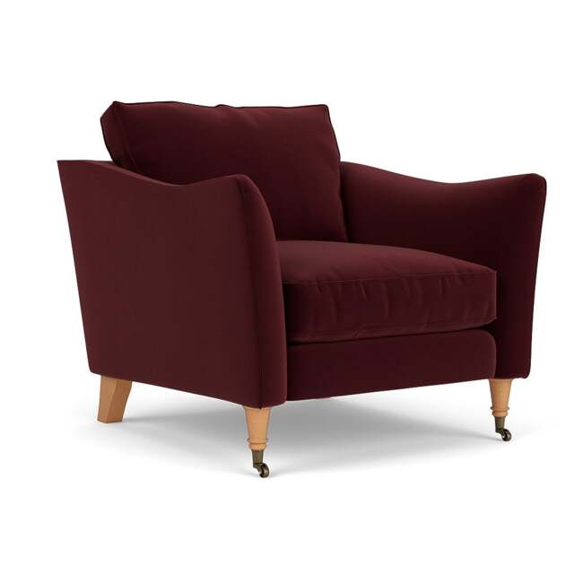 Armchair - Dark Rosehip - Matt Velvet - Robinson - The Cotswold Company - image 1