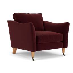 Armchair - Dark Rosehip - Matt Velvet - Robinson - The Cotswold Company