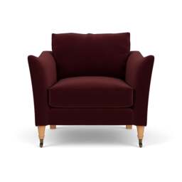 Armchair - Dark Rosehip - Matt Velvet - Robinson - The Cotswold Company - thumbnail 2