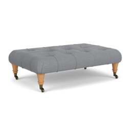 Foot Stool - Blue Marl - House Weave - Amelia Small - The Cotswold Company - thumbnail 1