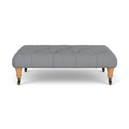Foot Stool - Blue Marl - House Weave - Amelia Small - The Cotswold Company - thumbnail 2