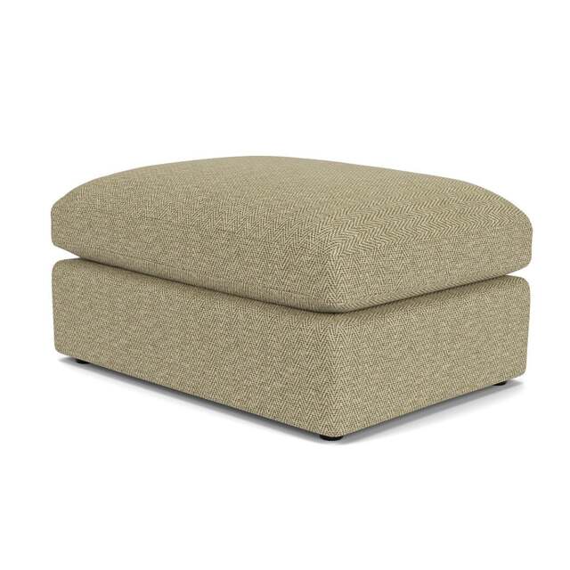 Foot Stool - Apple - Herringbone Weave - Clarke Large - The Cotswold Company - image 1