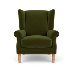 Armchair - Forest Green - Matt Velvet - Alice - The Cotswold Company - thumbnail 2