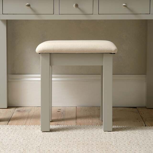 Dressing Table Stool - Chester Dove Grey - The Cotswold Company - image 1