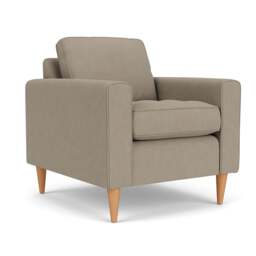 Armchair - Dove grey - House Linen Mix - Saxon - The Cotswold Company