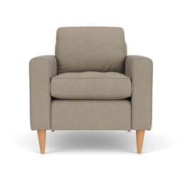Armchair - Dove grey - House Linen Mix - Saxon - The Cotswold Company - thumbnail 2