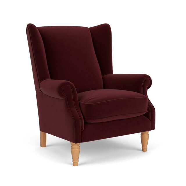 Armchair - Dark Rosehip - Matt Velvet - Alice - The Cotswold Company - image 1
