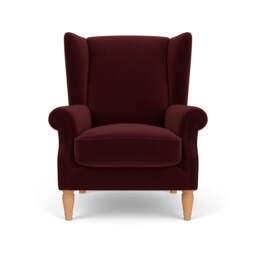 Armchair - Dark Rosehip - Matt Velvet - Alice - The Cotswold Company - thumbnail 2