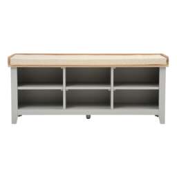 Large Open Shoe Bench - Chester Dove Grey - The Cotswold Company - thumbnail 3