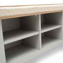 Large Open Shoe Bench - Chester Dove Grey - The Cotswold Company - thumbnail 6