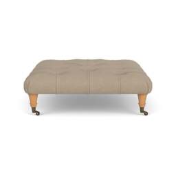 Foot Stool - Natural - House Linen Mix - Amelia - The Cotswold Company - thumbnail 3