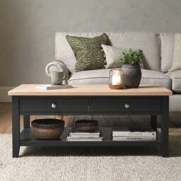Coffee Table with Drawers - Chester Charcoal - The Cotswold Company - thumbnail 2