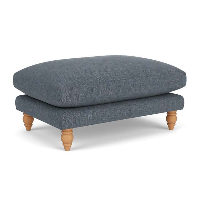 Foot Stool - Indigo - Rustic Weave - Emily - The Cotswold Company - image 1