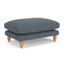 Foot Stool - Indigo - Rustic Weave - Emily - The Cotswold Company