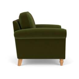 Armchair - Forest Green - Matt Velvet - Hurley - The Cotswold Company - thumbnail 3