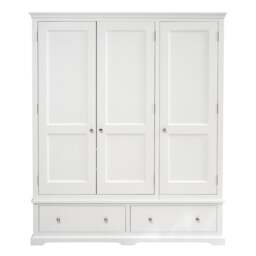Fairford Soft White Triple Wardrobe - The Cotswold Company - thumbnail 3