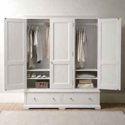 Fairford Soft White Triple Wardrobe - The Cotswold Company