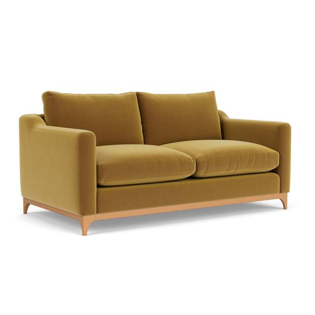 4 Seater Sofa - Mustard - Matt Velvet - Watson - The Cotswold Company - image 1