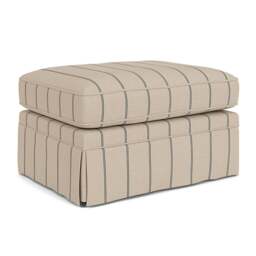 Foot Stool - Charcoal - Compton Stripe - Dawson Small - The Cotswold Company