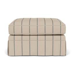 Foot Stool - Charcoal - Compton Stripe - Dawson Small - The Cotswold Company - thumbnail 2