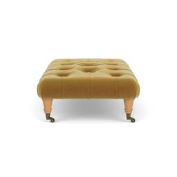Foot Stool - Mustard - Matt Velvet - Amelia Small - The Cotswold Company - thumbnail 3
