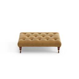 Foot Stool - Mustard - Matt Velvet - Amelia Small - The Cotswold Company - thumbnail 5